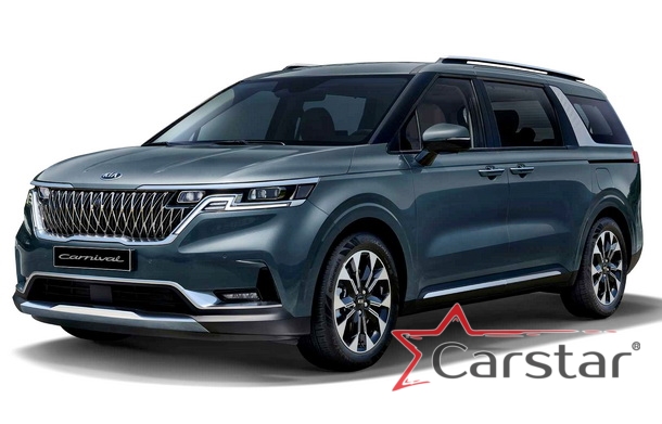 Двухслойные коврики EVA для Kia Carnival IV (9мест) Корея (2020->) 